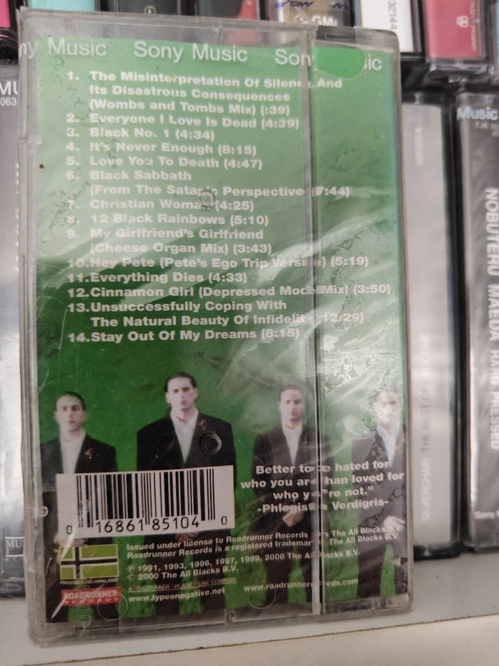 Type O Negative The Least Worst Of PARTIALLY SEALED cassette **Refer To Images - Image 3 of 4