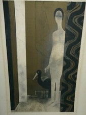 -ANDRE MINAUX LITHOGRAPHIE SIGNEE NUMEROTEE 4/7 EPREUVE ARTISTE ART DECO MODERNE