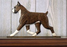 Boxer Sign Plaque Wall Decor Brindle