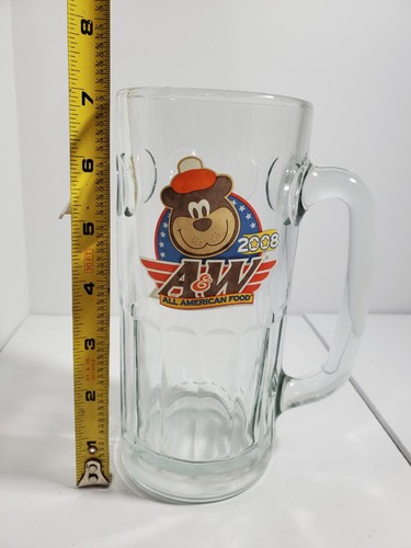 A&W 2016 All American Food Rooty Bear 7" Collectors Glass Root Beer Mug Stein - Picture 3 of 4
