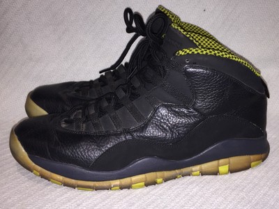 black and green jordan 10