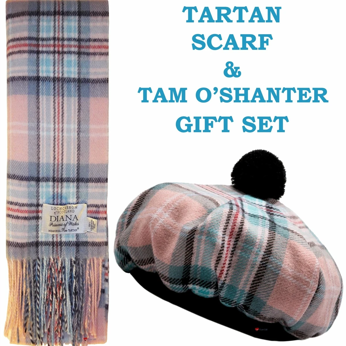 Tartan hat sales and scarf set
