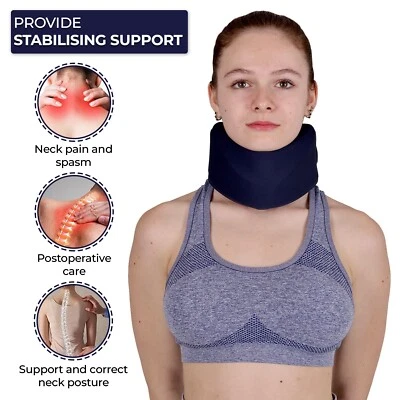 UK PRO CARE Soft Foam Neck Collar Support Brace Whiplash Cervical Neck Pain Relief Traction
