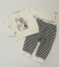 Baby Girl Halloween 3-6 Months Pants Sweatshirt Set Dog Butterfly Cat Animals
