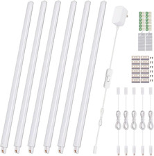 LED under Cabinet Lighting 6-Pack 12 Inch Seamlessly Linkable Strip Light Bars f