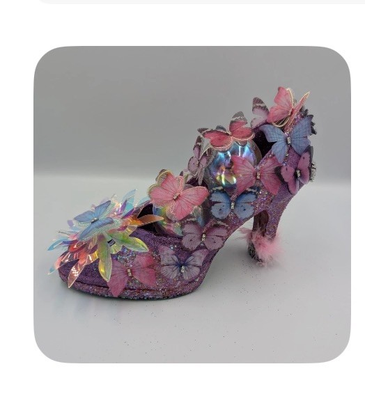2026 Krewe of Muses butterfly Shoe