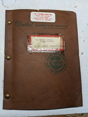 #ad #ad KING BORING TURNING MACHINE GRAY CO ELECTRIC CONTROL OPERATION PARTS MANUAL LIST $212.63