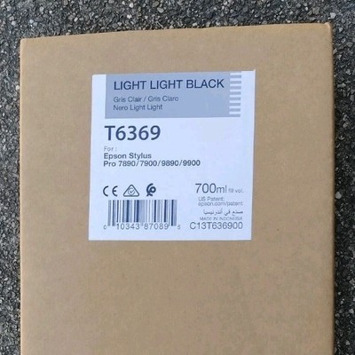 12-2022 Opened Bag Never Used EPSON ink T6369 Light Light Black 700ml 7890/7900