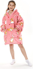 Christmas Gift for Girl Kid, Oversized Wearable Blanket, Big Hooded Blanket Swea