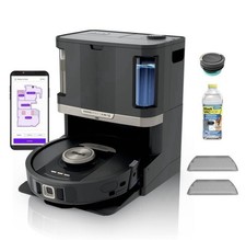 SHARK POWER DETECT 2IN1 ROBOT VACUUM MOP WITH NEVERTOUCH PRO BASE BLACK RV2820ZE