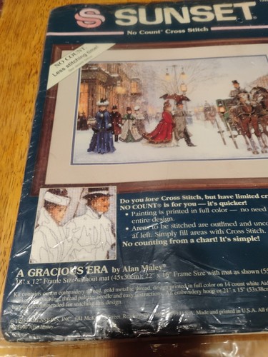 Sunset No Count Cross Stitch Kit 8541 Previously Open A GRACIOUS ERA Alan Maley - Picture 2 of 4