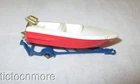 VINTAGE LESNEY MATCHBOX CAR No 48 RED METEOR SPORTSMAN BOAT & TRAILER