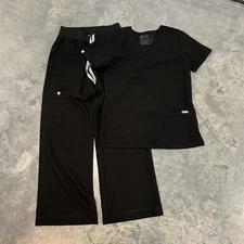 Figs Scrub Set Technical Collection XS Petite Black V Neck Casma Isabel Women’s