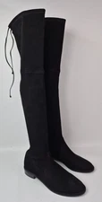 Stuart Weitzman Women's Black Suede Lowland Over The Knee Boots Size 7.5 S2167