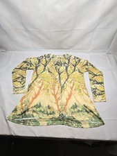 Soft Surroudings Anabel Tunic Top Womens XL Tree Forest Print Knit Scoopneck