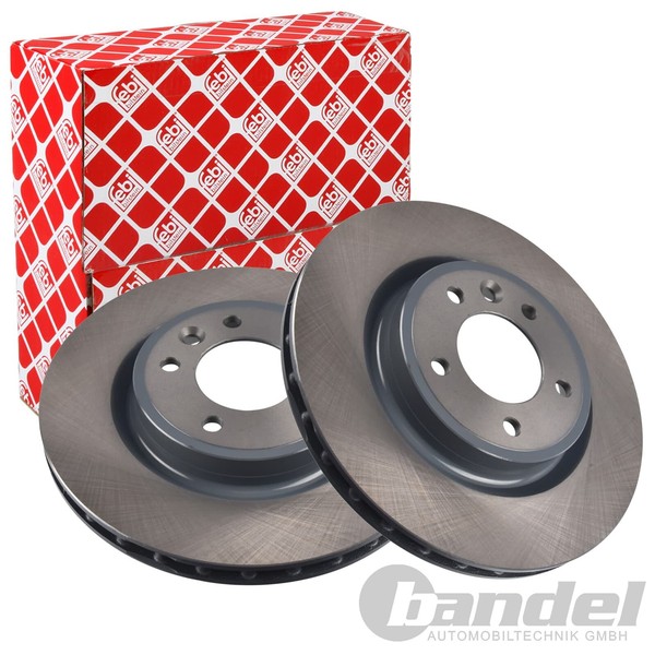 2X Febi Bremsscheiben 325Mm InnenbelÜFtet Hinten Passend FüR Land Rover Discover-image
