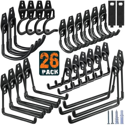 Anti-Slip Garage Hooks for Ladders and Garden Tools