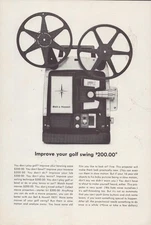 Vintage 1964 Bell & Howell Lumina 12 Movie Projector Print Ad Wall Art