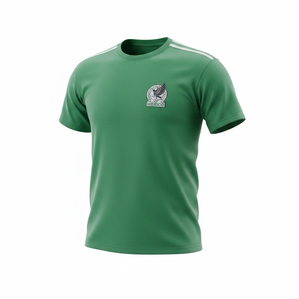 CallouPrint Mexico Fan Shirt 100% Cotton with stripes and 'MEXICO' Size S/M/L/XL