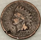 1865 Indian Head Cent Penny 1C - Grade VG/F - #14669
