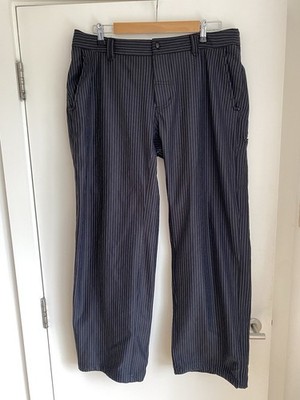 Lululemon Men s Trousers 38x31 Black Striped Wet Dry Warm Golf Commuter Smart