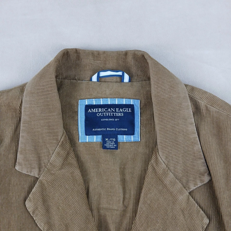 Chaqueta Blazer American Eagle XL Para Hombre Pana Marrón 23x30 Cirujano No Estructurado Foto 4 de 4