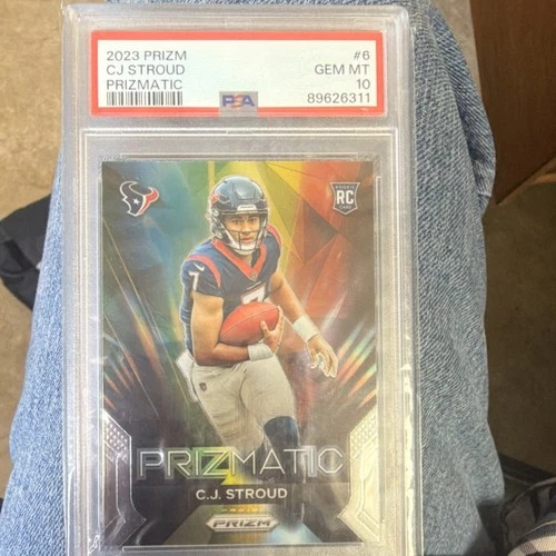Panini Prizm Prizmatic Rookie C.J. Stroud #6 PSA 10 Texans Football 2023