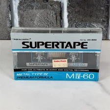 Realistic Supertape MIV-60 Metal Type IV Blank Cassette Tape