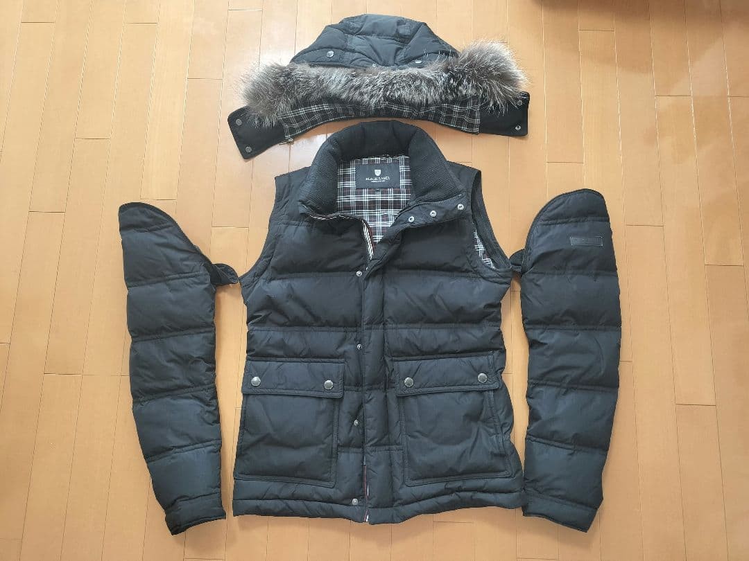 Burberry Black Label Down Jacket Black M Winter Coat, Used thumbnail 6