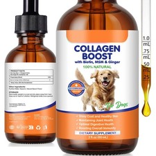 Liquid Collagen for Dogs, Dog Joint Supplements, Skin and Orange