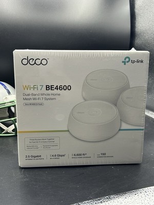 TP-Link Deco BE4600 Wi-Fi 7 Whole Home System Mesh 3-Pack New Sealed (CB)