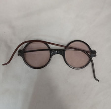 Vintage Antique 1920s EyeGlasses Pink Rose Tint Celluloid tortoise Frame Child