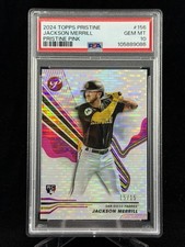 2024 Topps Pristine Jackson Merrill Rookie Pristine Pink #156 RC /15 PSA 10 Last