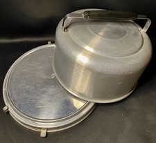 Aluminum Cake Carrier , Mirro Aluminum, Model 2002KM, Lever Lock, 1950s