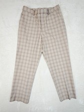 Pantalon Uniqlo Femme XL Beige Glen À Carreaux Pantalon De Cheville
