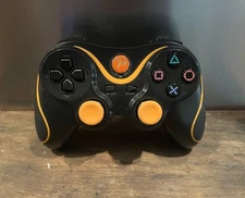 P3 Bluetooth Wireless Controller, Dual Shock 3, Black and Orange f PlayStation 3