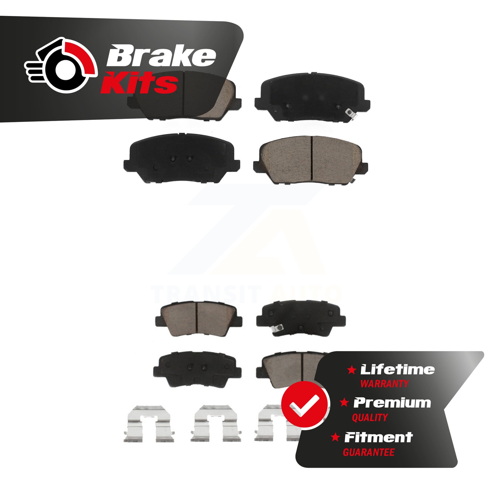Front Rear Ceramic Brake Pads Kit For 2017-2017 Kia Forte 2017-2018 Forte5