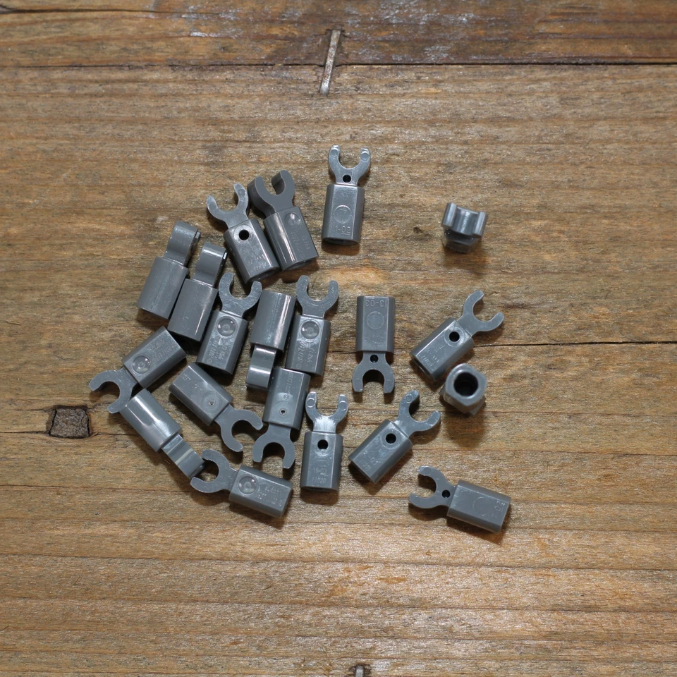 LEGO Part 44873 11090 Dark Stone Gray Bar Holder with Clip Qty 20 - Image 3 of 3