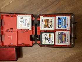 Nintendo 3DS Red Handheld Console with Charger & Games 