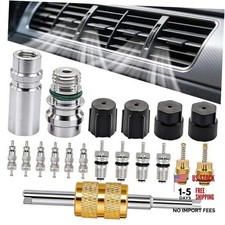 19PCS Air Conditioning Valve Core Kit - Car AC R12 R134a Teflon Seal