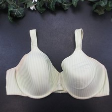 Playtex Bra Women's 42D Green White Stripe Underwire Full Coverage