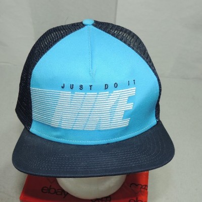 Nike ''Just Do It'' Snapback Trucker Cap Hat 589453-446 Blue Nike S1ZE