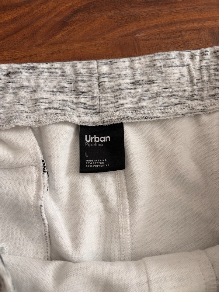 Pantalones de chándal Urban Pipeline para hombre grandes grises y blancos cintura elástica cordón nuevos con etiquetas Foto 3 de 4