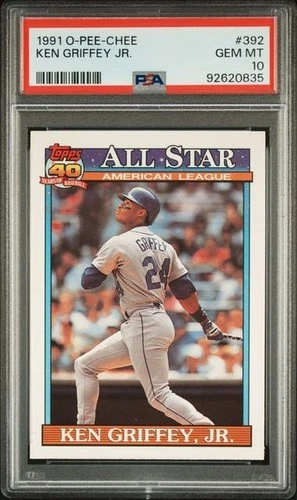 1991 O-Pee-Chee OPC #392 Ken Griffey Jr (2nd Year) PSA 10 Gem Mint (FRESH SLAB)