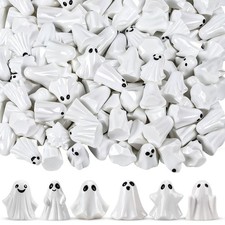 80Pcs Mini Resin Ghosts Tiny Small Ghost Figurines Miniature Halloween Decora...