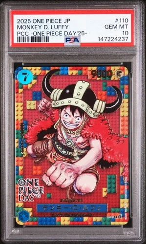 PSA 10 Monkey D. Luffy Promo P-110 One Piece Day 2025 Japanese US SELLER