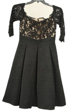 Eliza J Dress Women’s 6 Black Fit & Flare Lace Lined Pockets