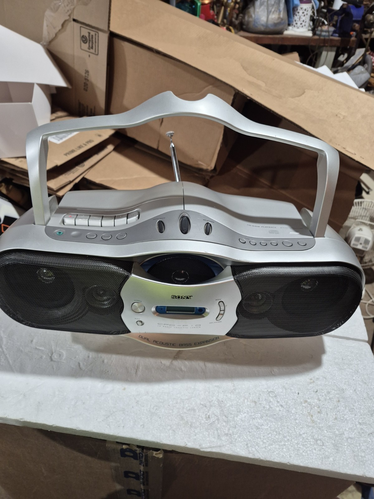 SONY CFD-F10 CD Radio Cassette-Corder Boombox Dual Acoustic 