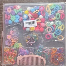 Multicolor Girls Hair Accessories Set with Flower Star Clips, Ties, Comb