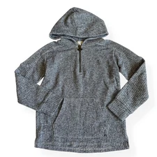 Appaman Boys Knit Pullover Hoodie Blue Gray 10